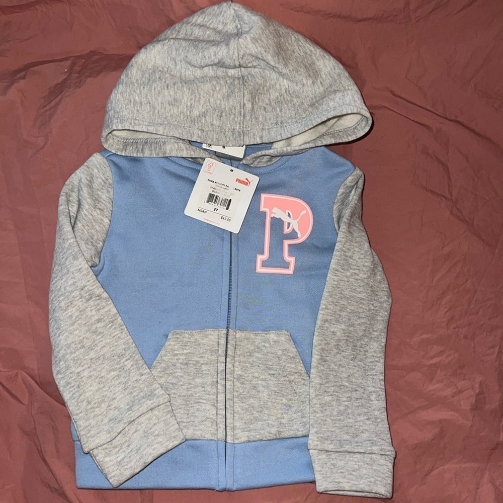 Girls 2T puma‎ fleece zip up hoodie